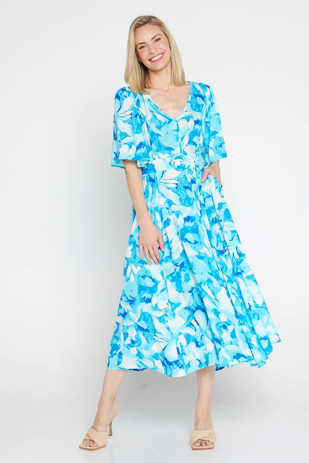 Sherine Dress - Azure Print