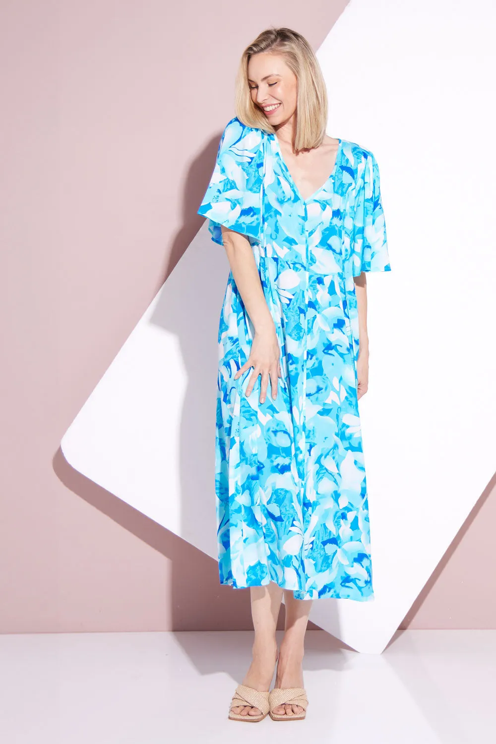 Sherine Dress - Azure Print