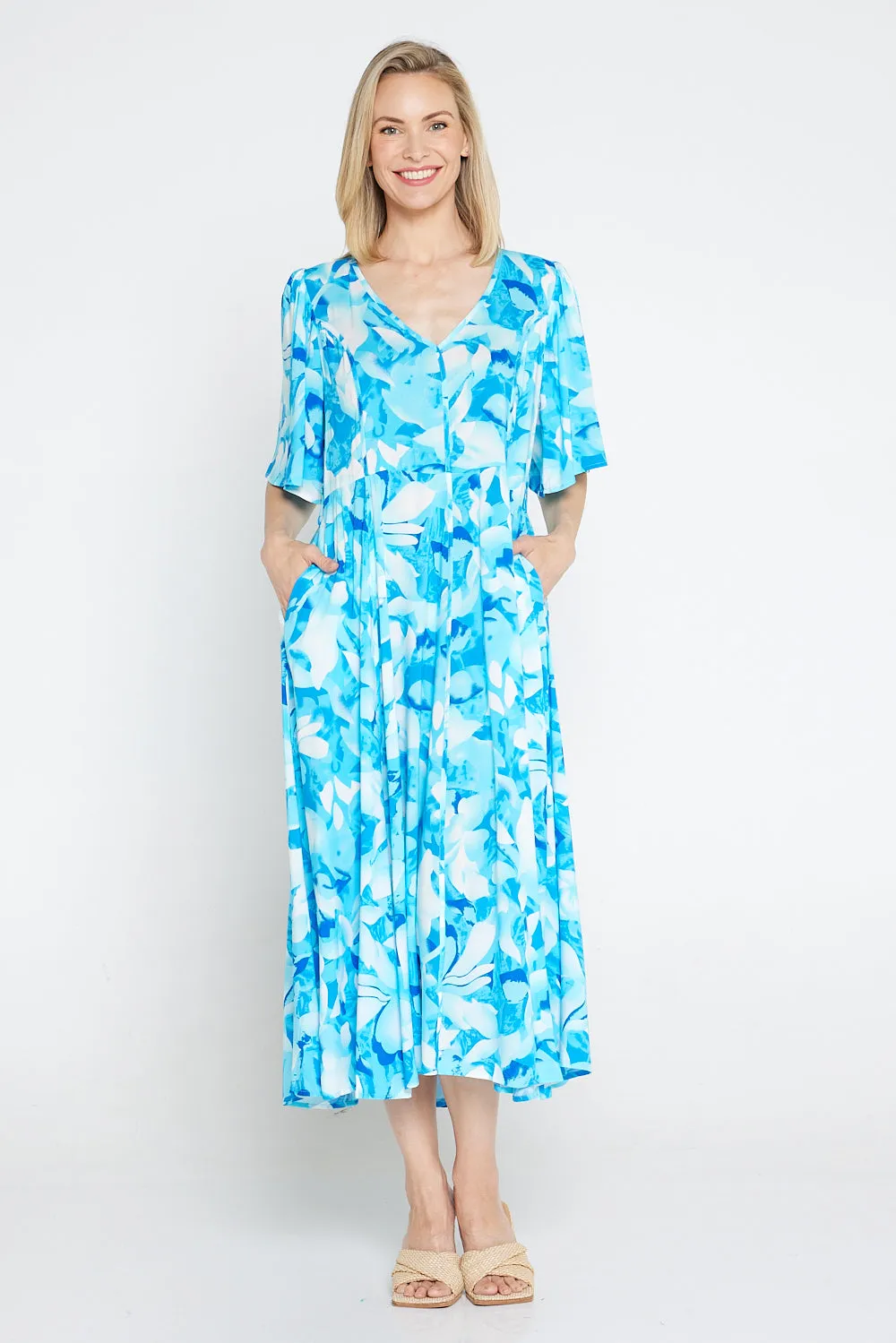 Sherine Dress - Azure Print