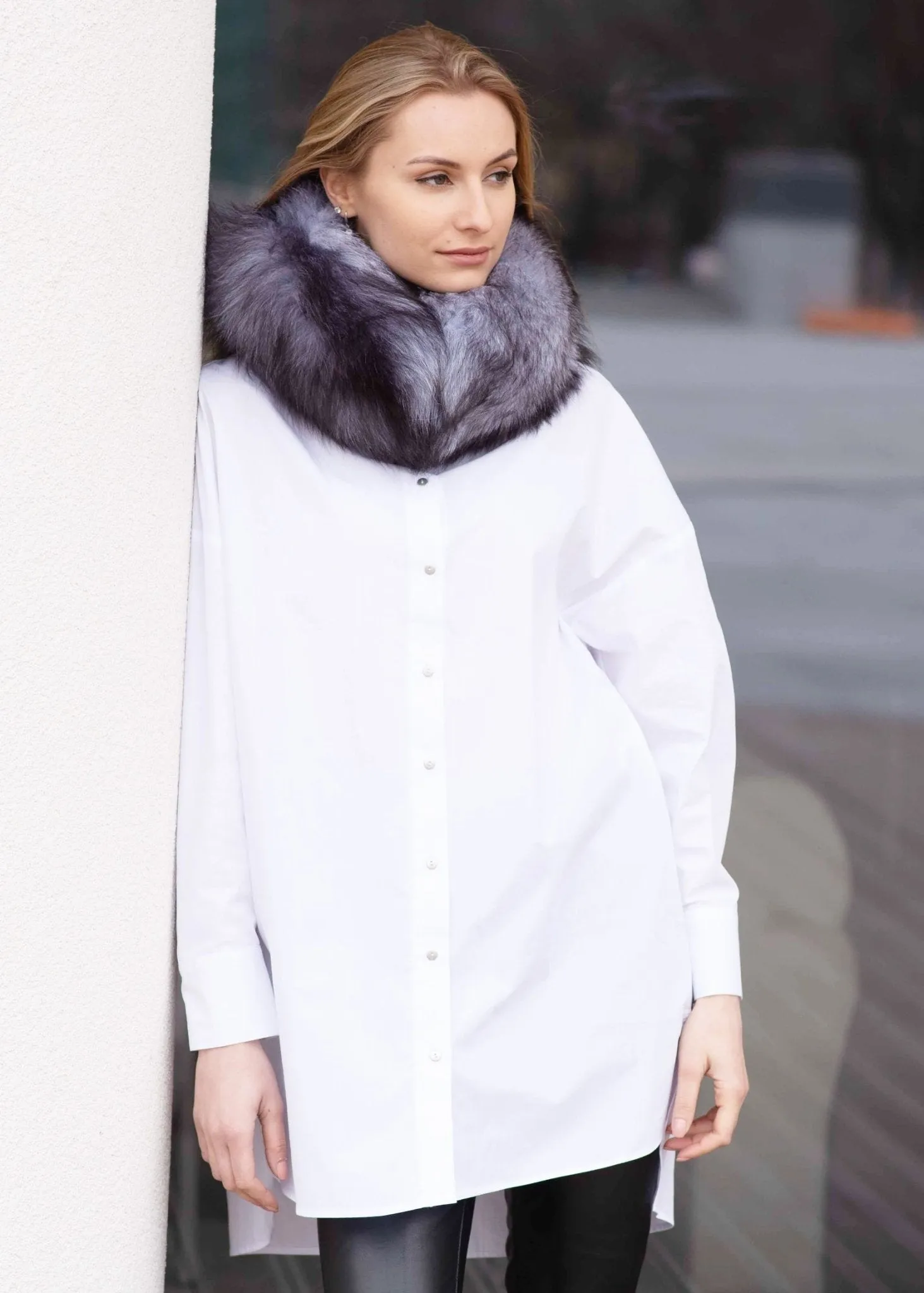 Silver Fox Fur Collar