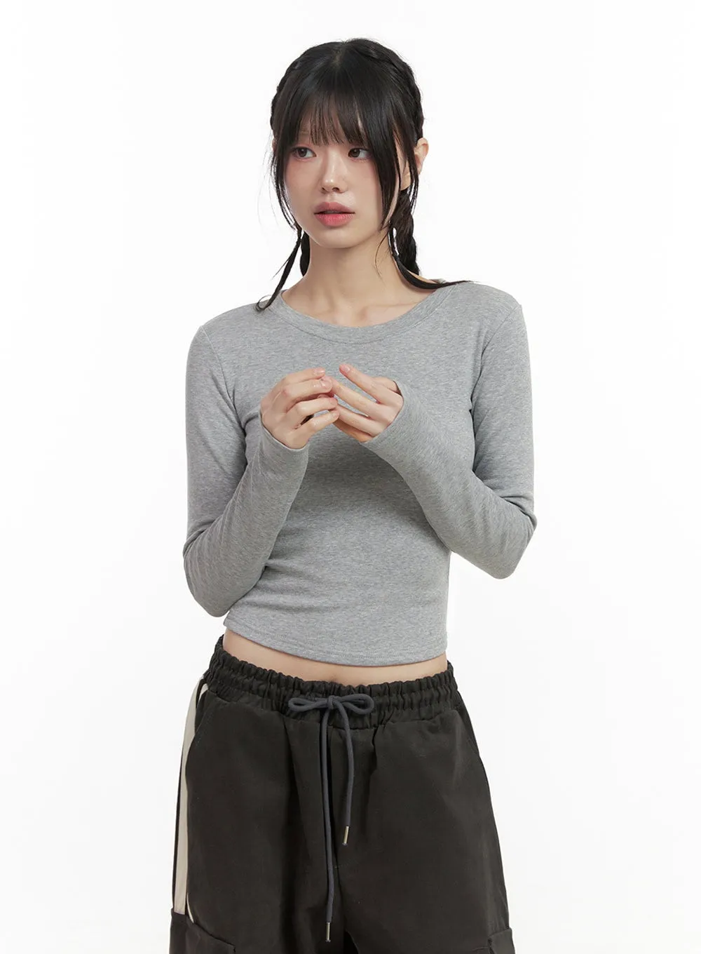 Slim-Fit Crop Tee ID402