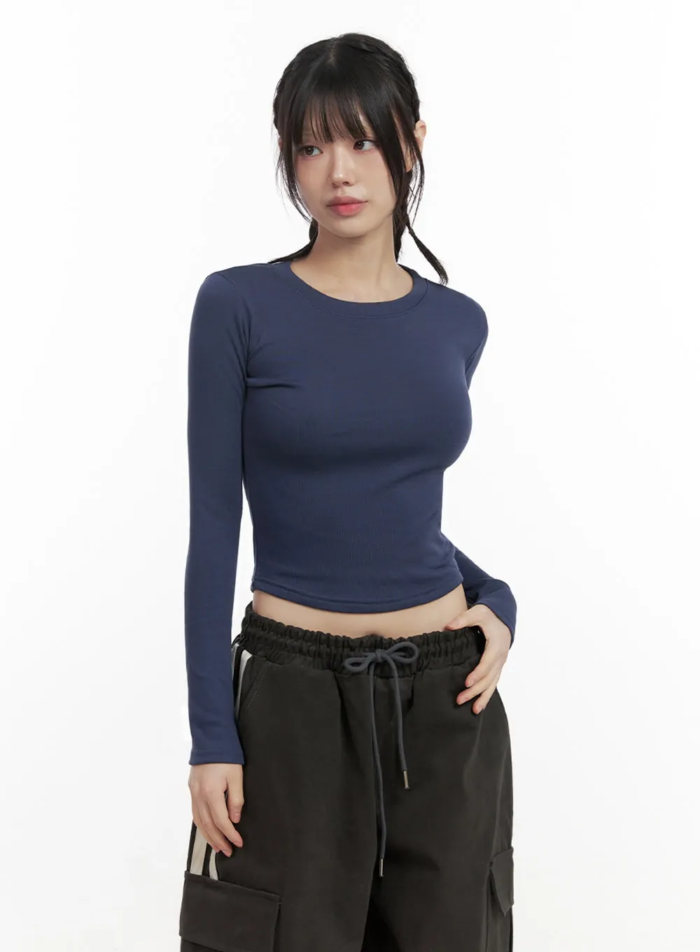 Slim-Fit Crop Tee ID402