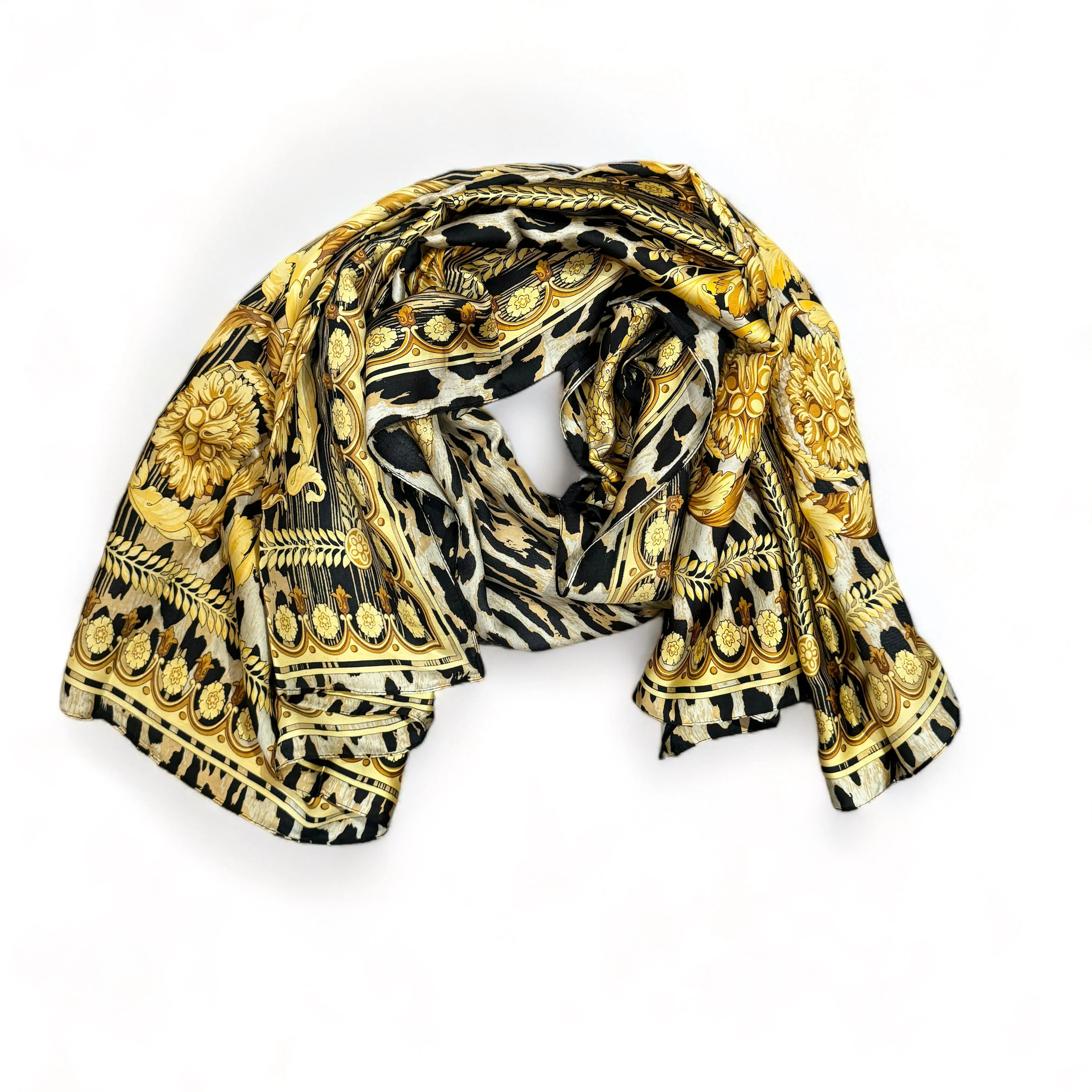 Spring Silk Leopard Scarf