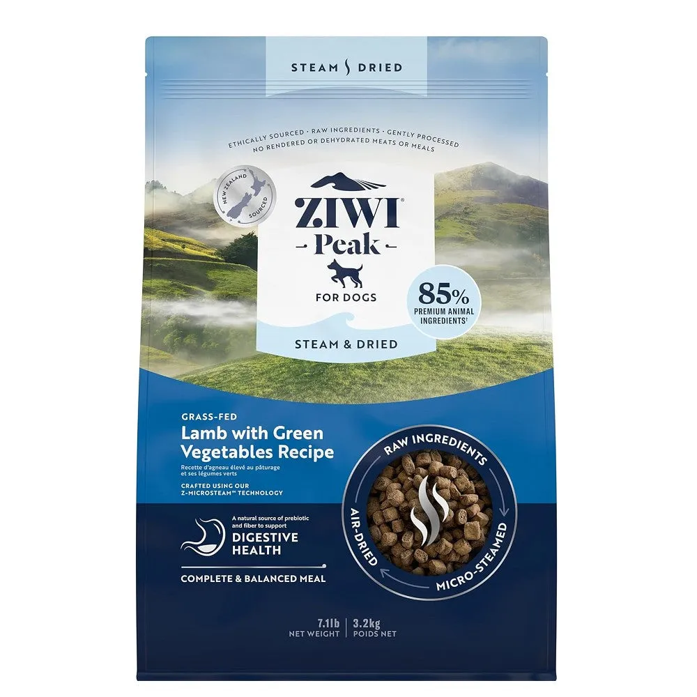 Steam & Dried - Grass-Fed Lamb With Green Vegetables Dog Food