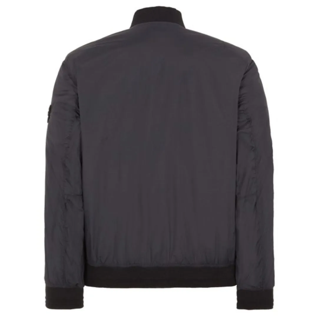 STONE ISLAND NYLON BOMBER JACKET BLACK