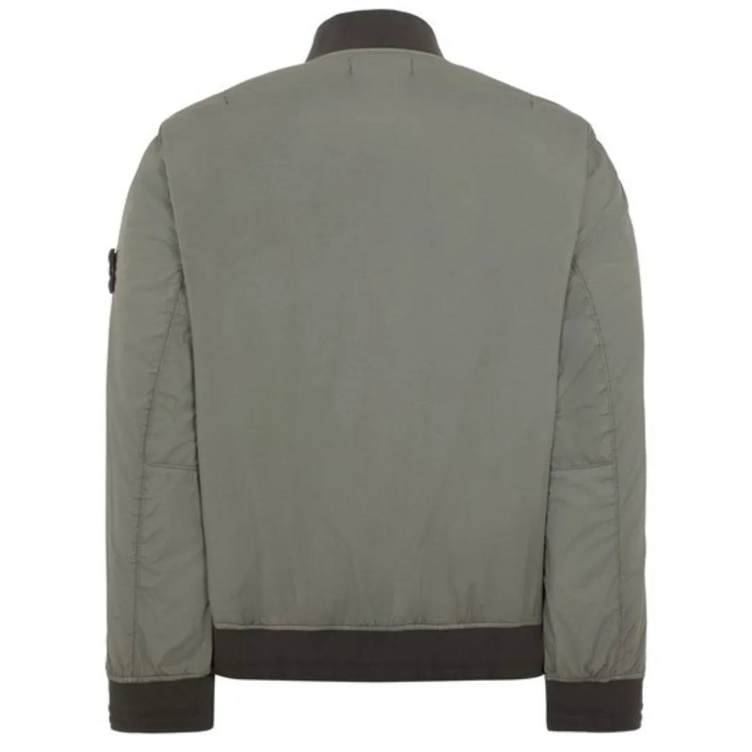 STONE ISLAND NYLON BOMBER JACKET GREEN