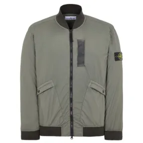 STONE ISLAND NYLON BOMBER JACKET GREEN