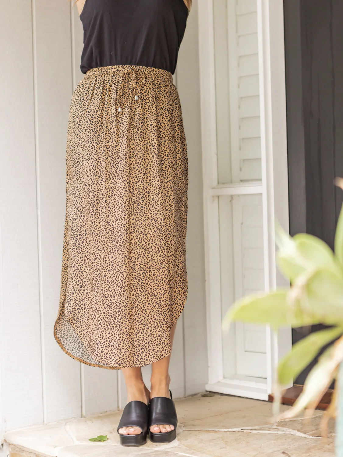 Sylvie Skirt - Tan Leopard