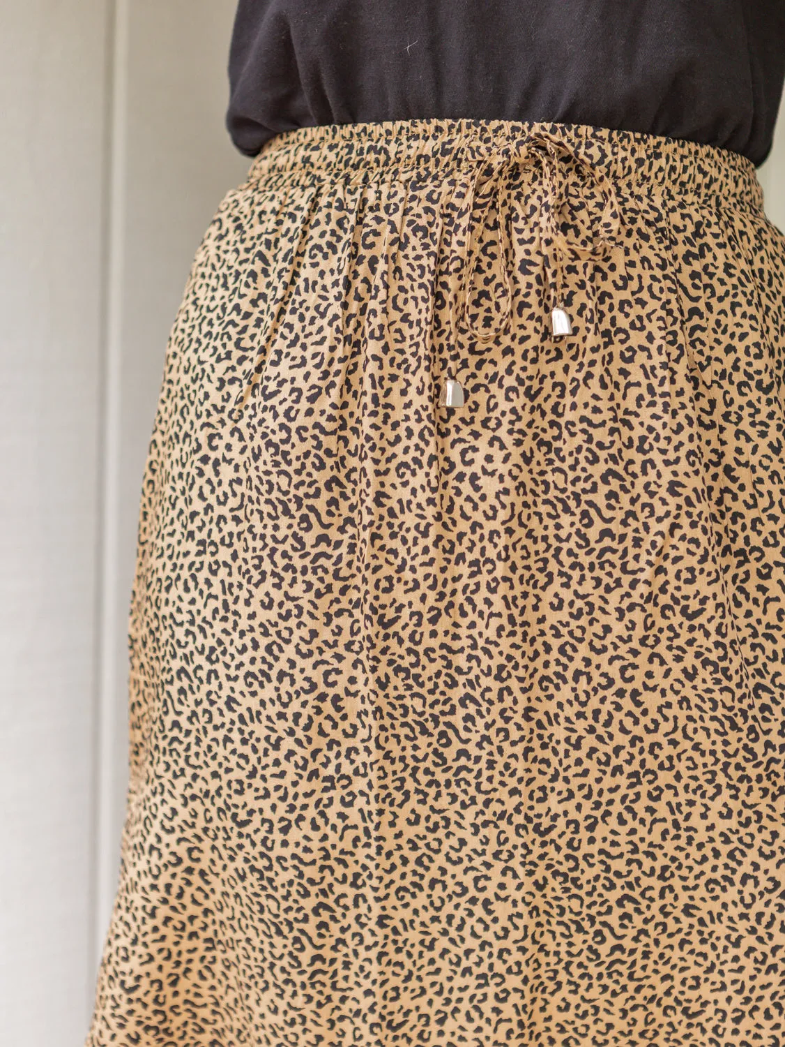 Sylvie Skirt - Tan Leopard