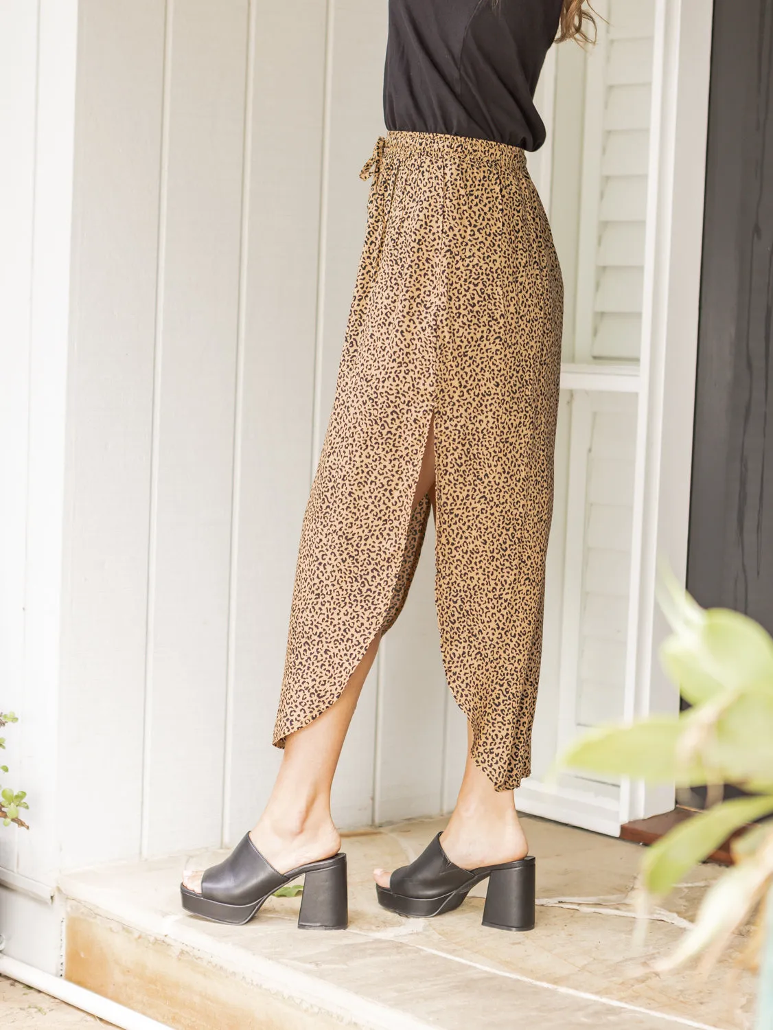 Sylvie Skirt - Tan Leopard