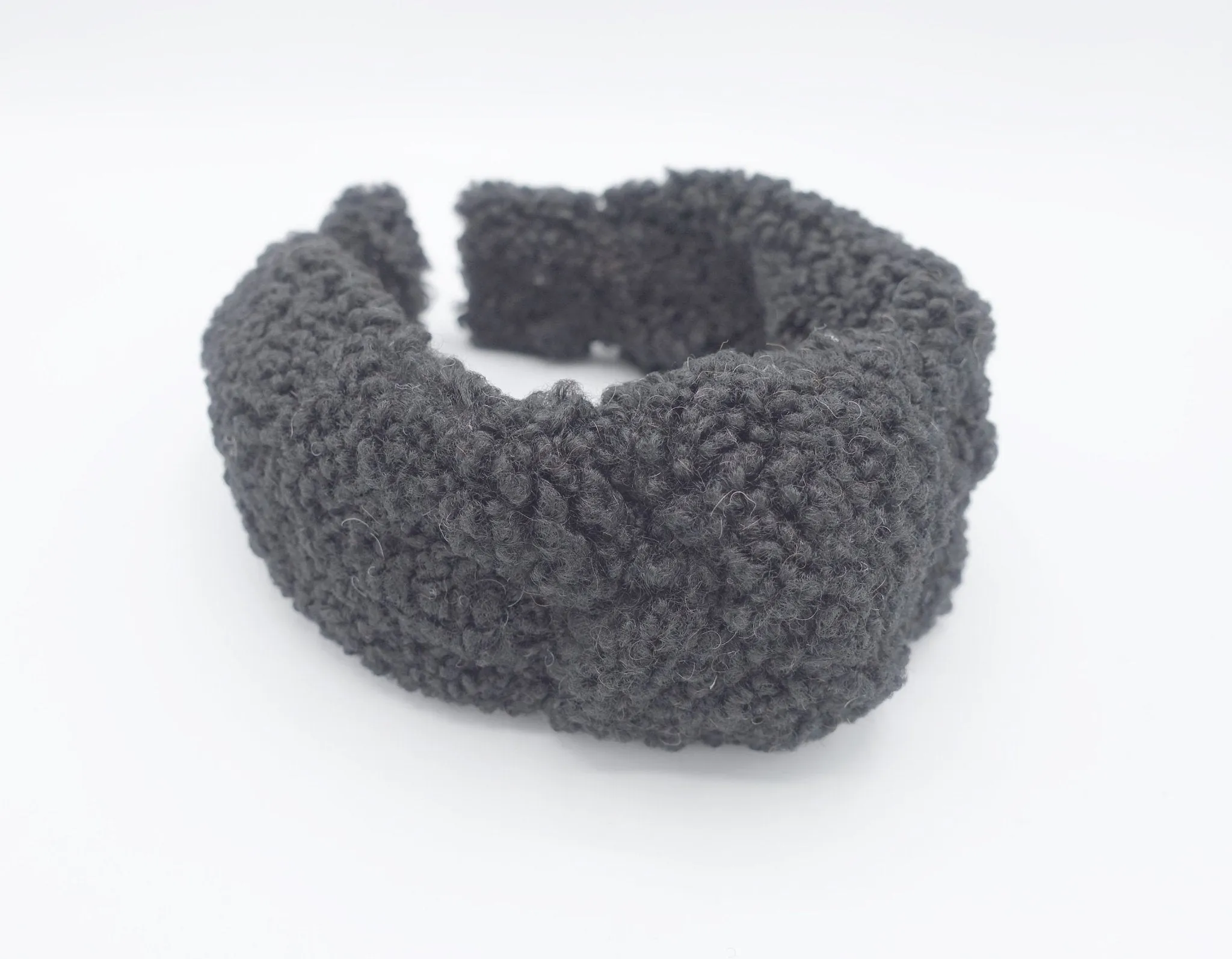 teddy knot headband simple Winter quality fabric hairband for women