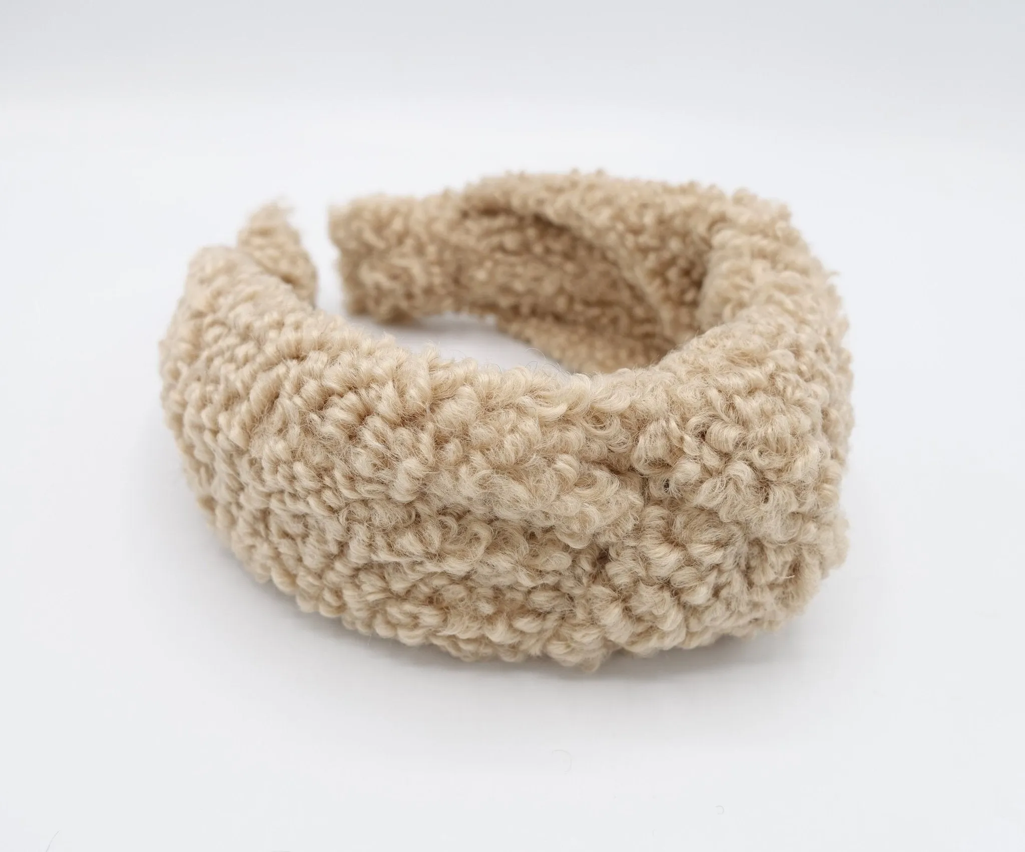 teddy knot headband simple Winter quality fabric hairband for women