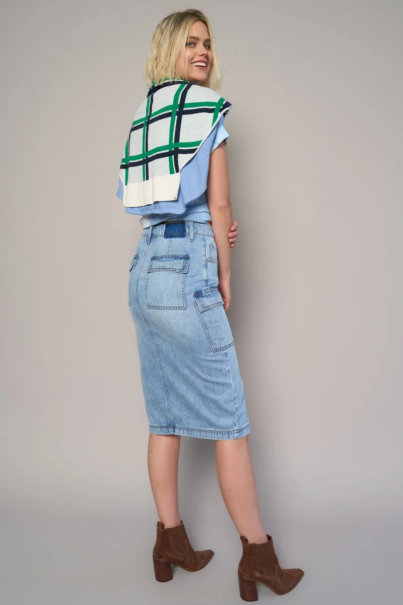 The Only Front Slip Cargo Skirt