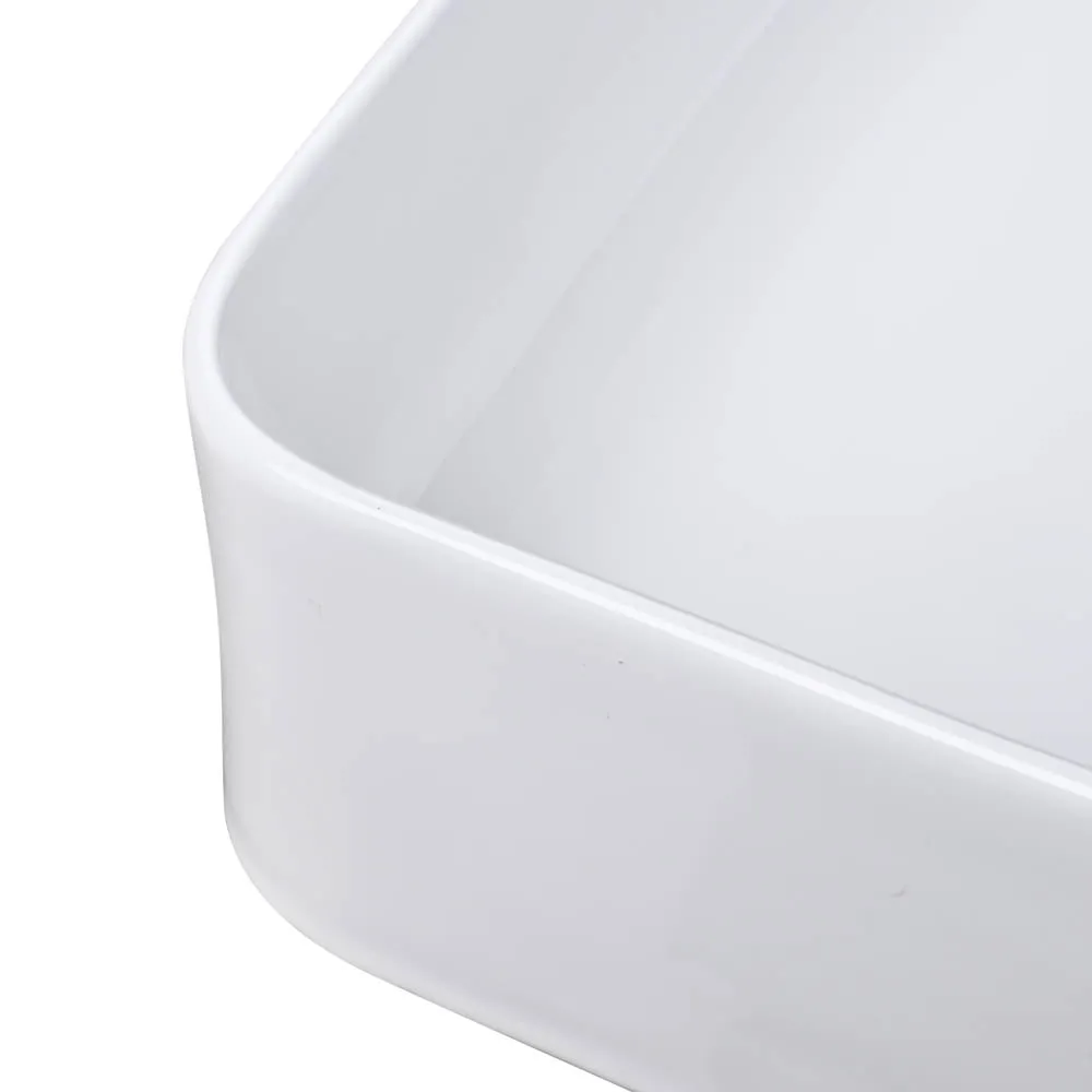 TheLAShop Bathroom Rectangular Porcelain Sink w/ Drain 23x13"