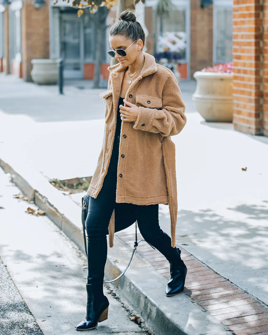 Toleet-Winter and Autumn Outfits Christmas/Thanksgiving_Sherpa Jacket - Camel