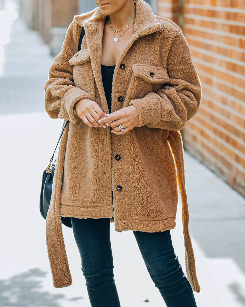 Toleet-Winter and Autumn Outfits Christmas/Thanksgiving_Sherpa Jacket - Camel