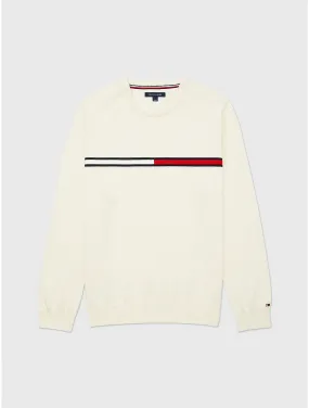 Tommy Hilfiger Men's Logo Stripe Sweater