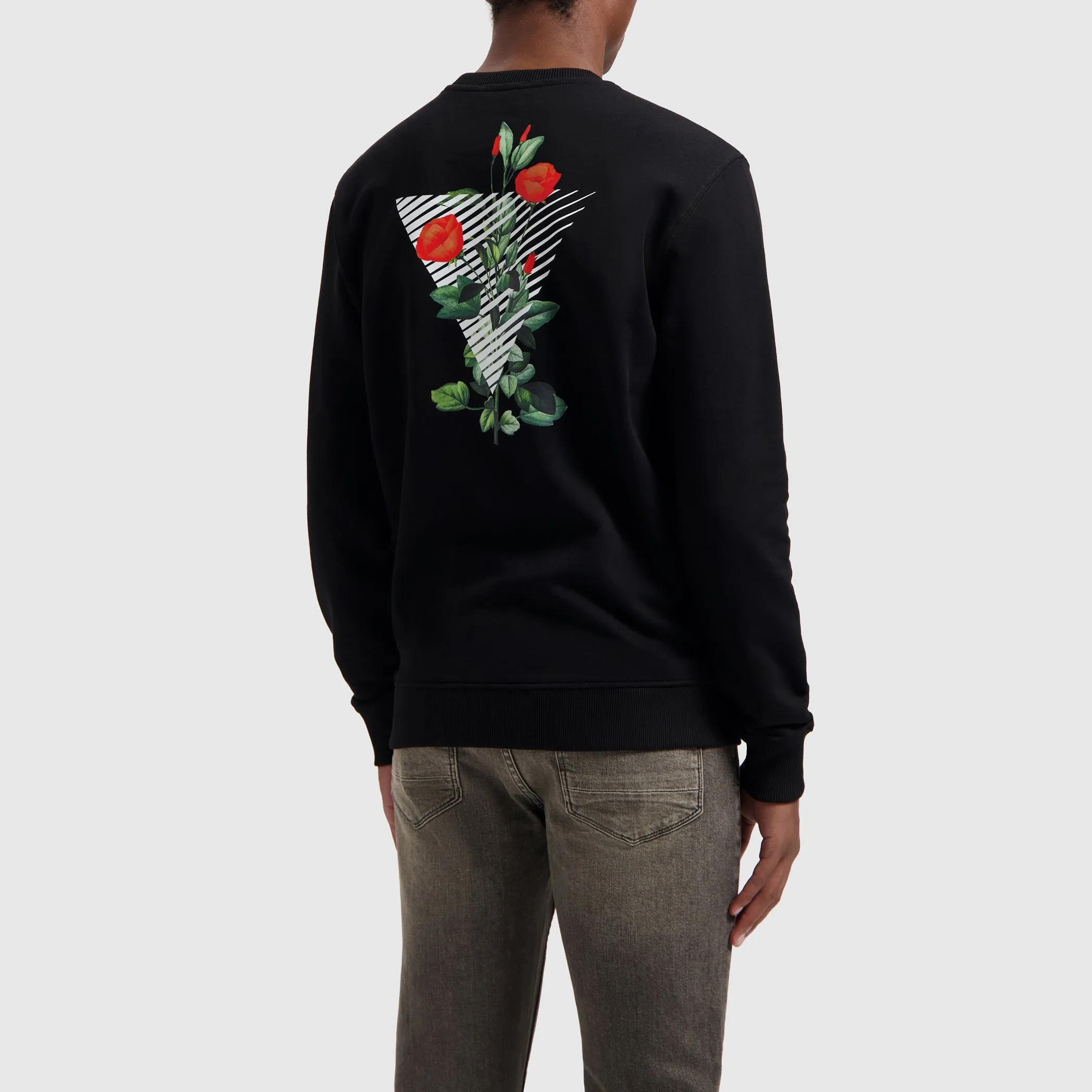 Triangle Rose Branch Sweater | Black