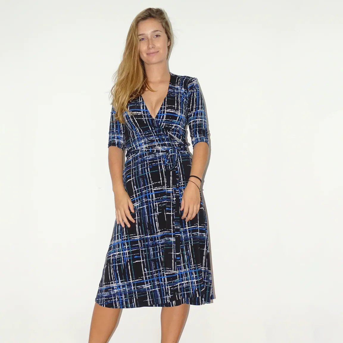 Urban  ¾ Sleeve Wrap Dress