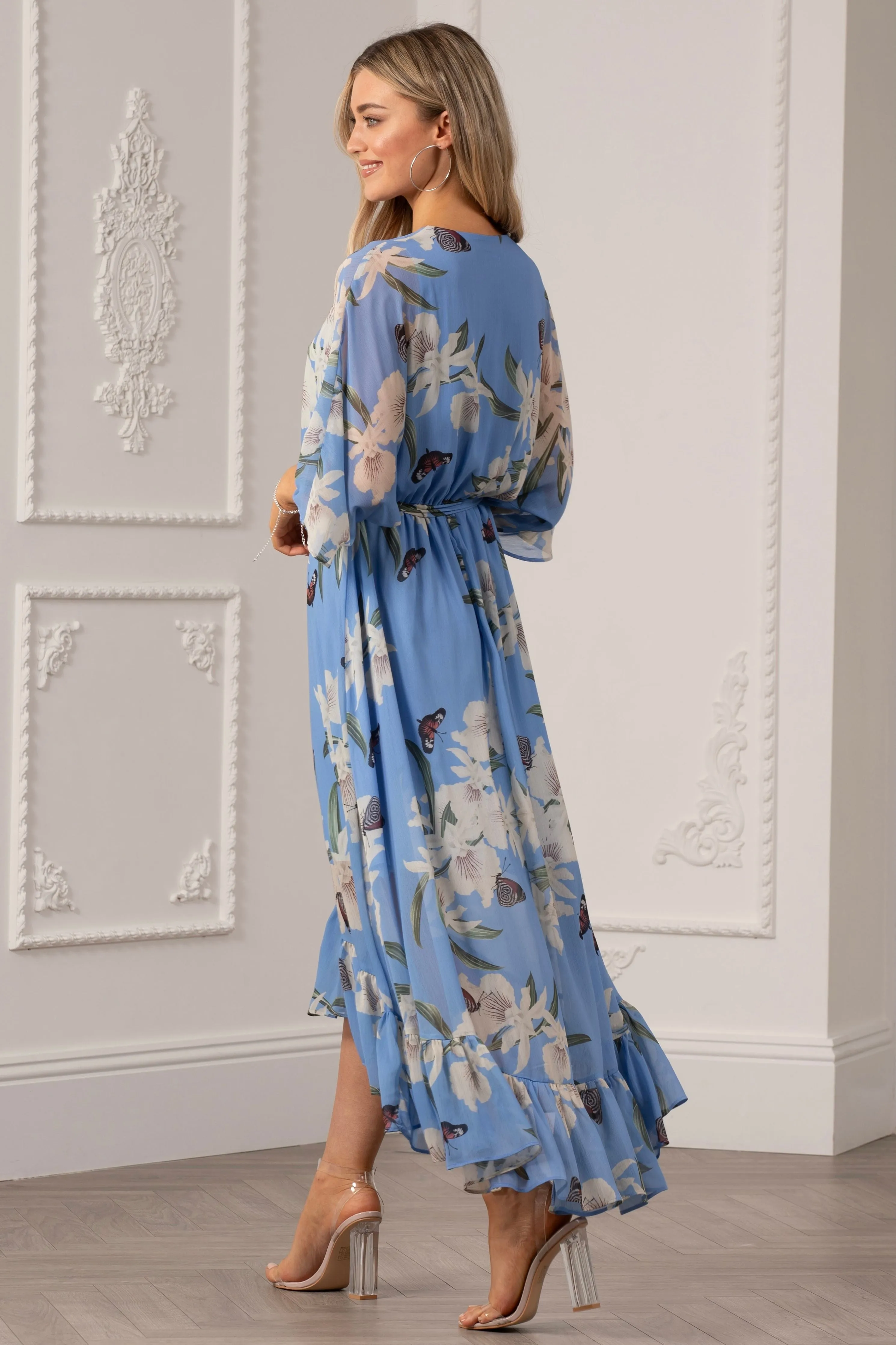 Urban Touch Kimono Wrap Floral Dress