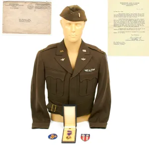 U.S. WWII Army Air Force Flying Tigers Named Uniform Set with Carl Spaatz Signed Determination of Death Letter