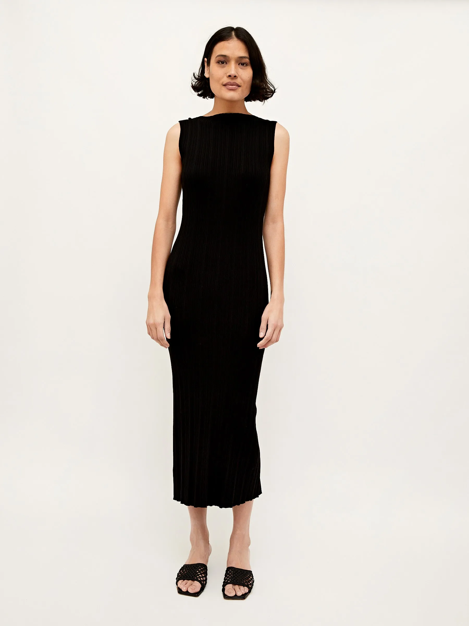 Vas Pleat Knit Dress