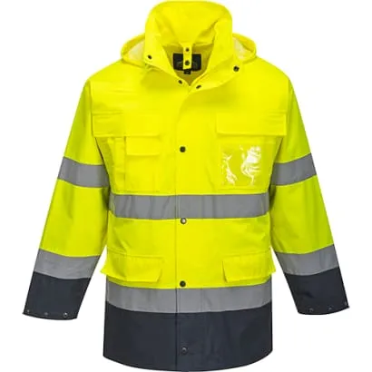 Waterproof Hi Vis Lite 3 in 1 Work Jacket with detachable fleece liner Portwest S162