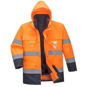 Waterproof Hi Vis Lite 3 in 1 Work Jacket with detachable fleece liner Portwest S162