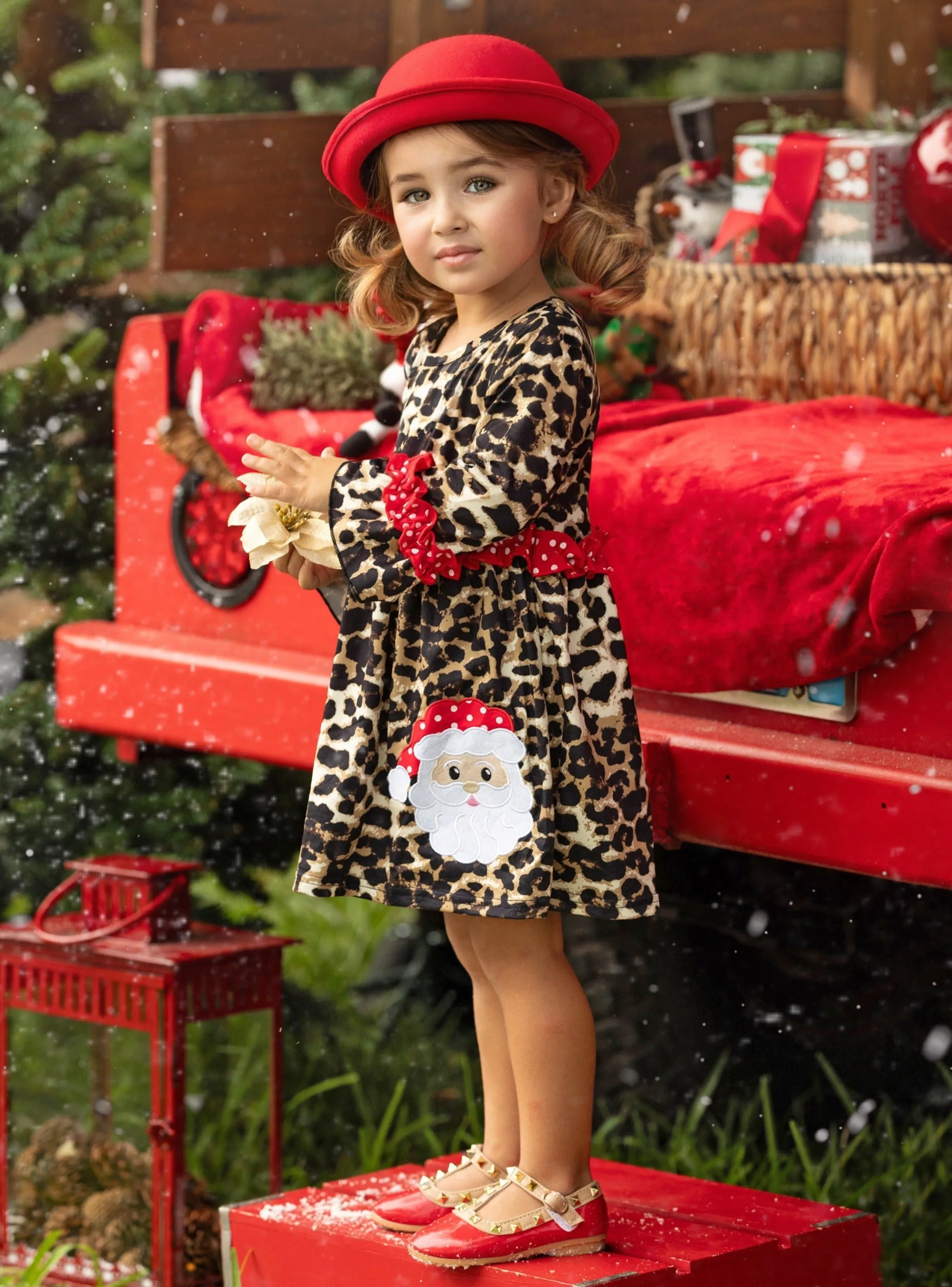 Wild For Santa Leopard Print Dress