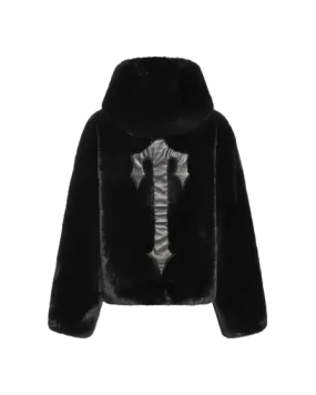 Women’s Irongate T Oversized Fur Coat- Black