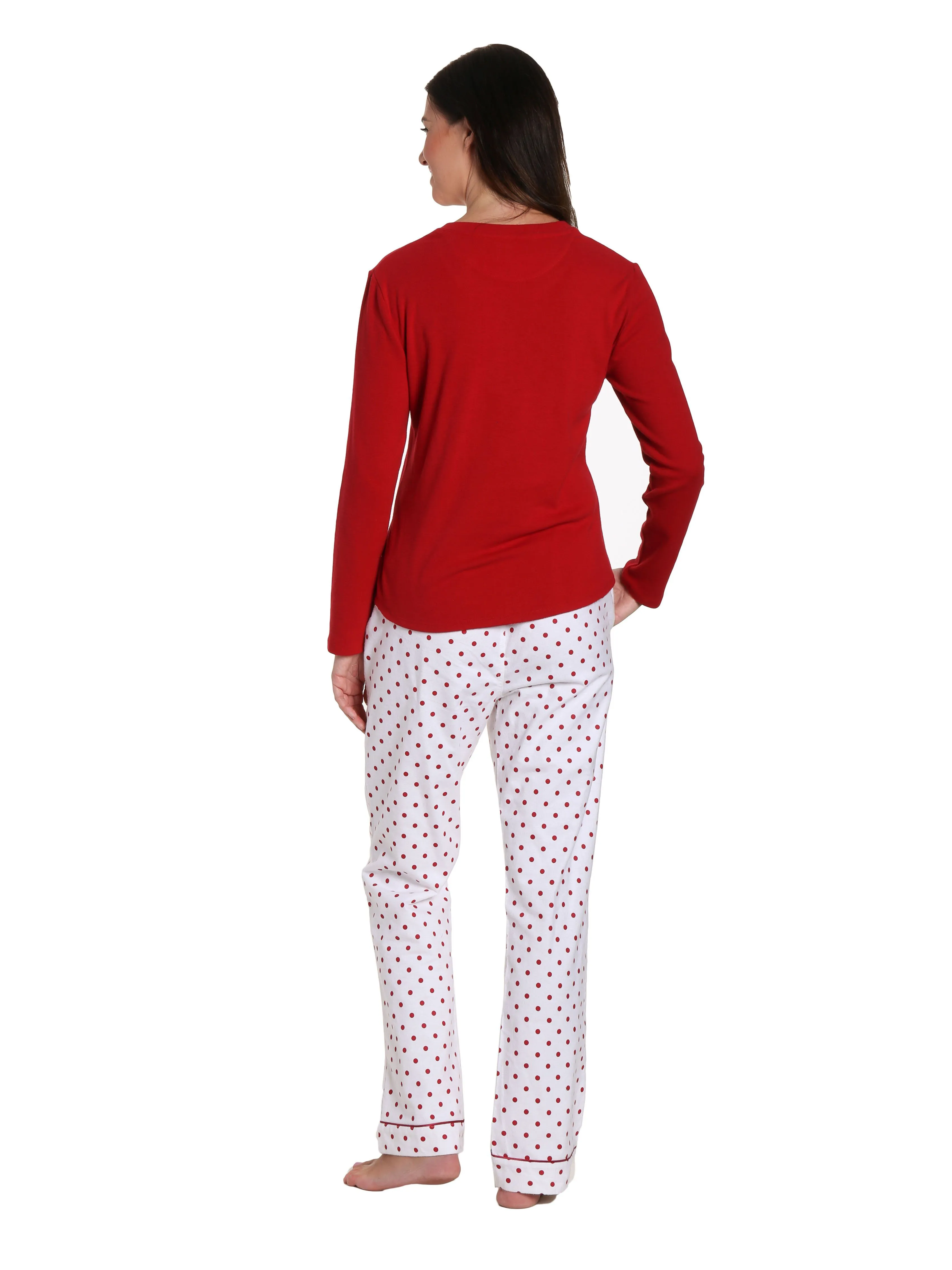 Womens Premium 100% Cotton Flannel/Thermal Loungewear Set