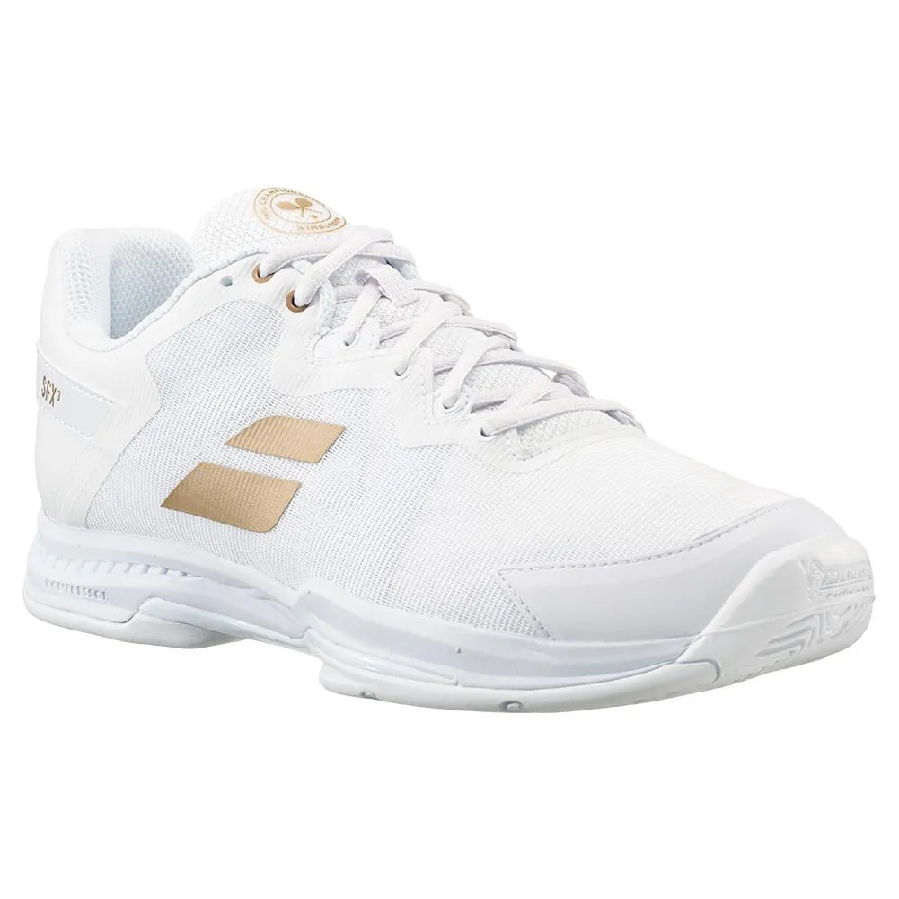 Women's SFX3 All Court Tennis Shoes White and Gold