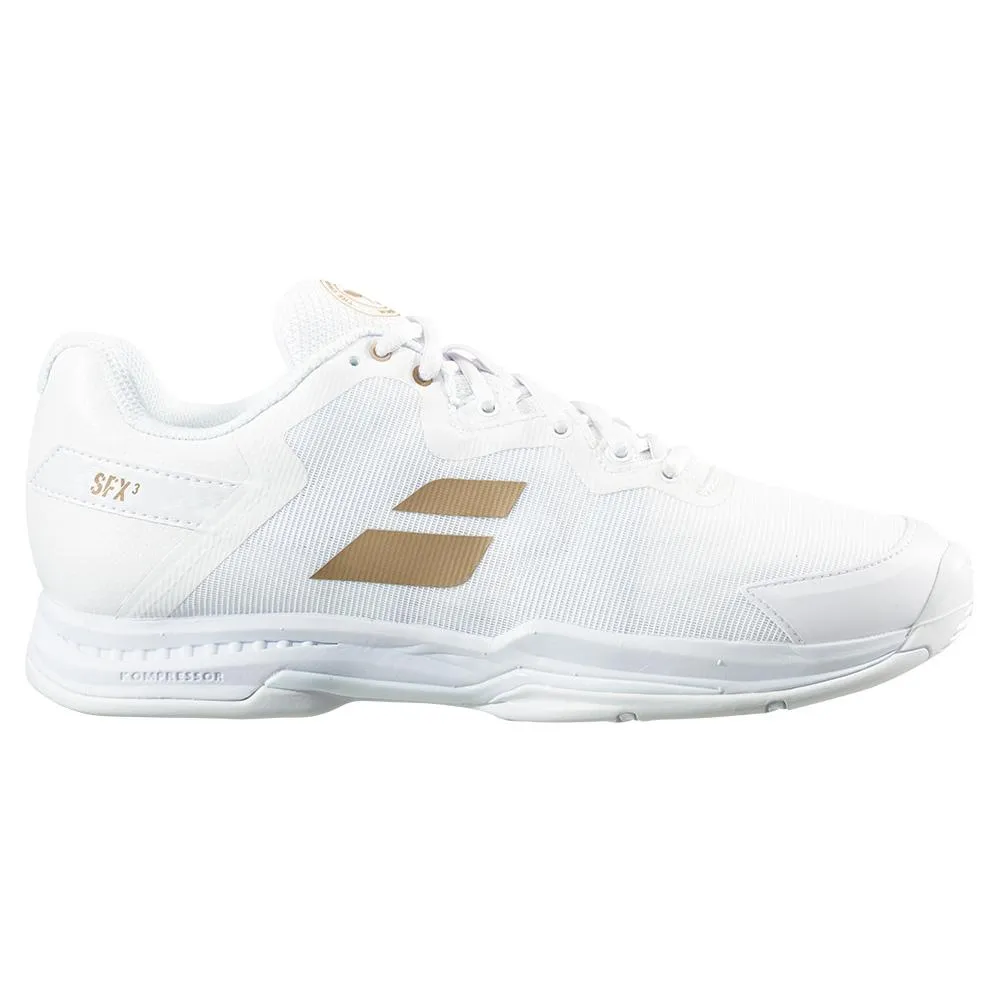 Women's SFX3 All Court Tennis Shoes White and Gold