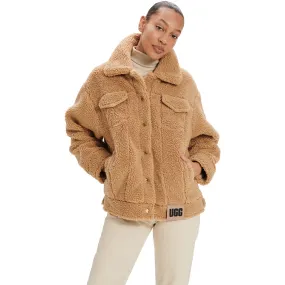 Women's UGG Frankie Sherpa Trucker Jacket Camel Synthetic